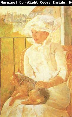 Mary Cassatt Woman with Dog  ghgh
